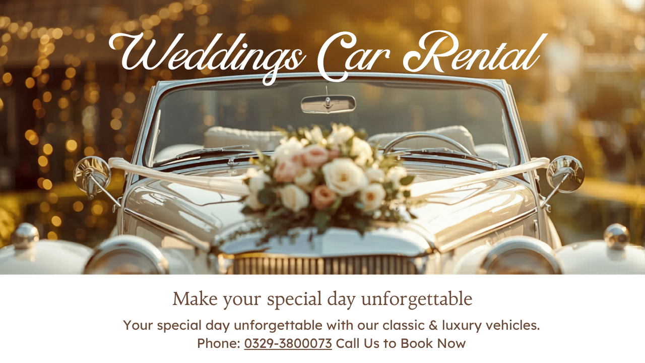Wedding car rental in Lahore — Lajpal Rent a Car